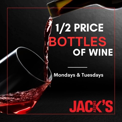 Wine Flyer Instagram posts that reads 1/2 price bottles of wine